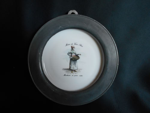 Assiette marchande poires - marchande, de